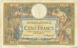 100 Francs LUC OLIVIER MERSON sans LOM FRANKREICH  1909 F.23.01 SGE