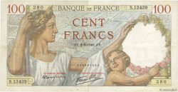 100 Francs SULLY FRANKREICH  1940 F.26.35
