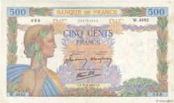 500 Francs LA PAIX FRANCIA  1942 F.32.31 MBC