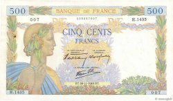 500 Francs LA PAIX FRANCIA  1940 F.32.09 q.BB