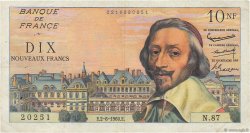 10 Nouveaux Francs RICHELIEU FRANCIA  1960 F.57.08 BC+