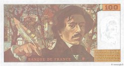 100 Francs DELACROIX 442-1 & 442-2 FRANCE  1994 F.69ter.01b XF+