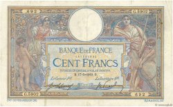 100 Francs LUC OLIVIER MERSON sans LOM FRANCIA  1919 F.23.11 BC+