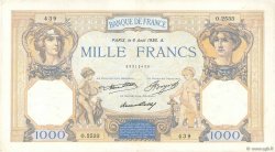 1000 Francs CÉRÈS ET MERCURE FRANCIA  1936 F.37.09 MBC