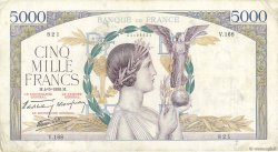 5000 Francs VICTOIRE Impression à plat FRANKREICH  1939 F.46.05 S