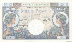 1000 Francs COMMERCE ET INDUSTRIE FRANCE  1944 F.39.05 XF