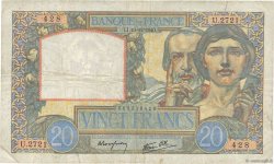 20 Francs TRAVAIL ET SCIENCE FRANKREICH  1940 F.12.11