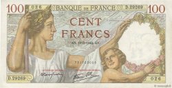 100 Francs SULLY FRANCE  1942 F.26.68 TTB+