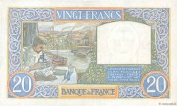 20 Francs TRAVAIL ET SCIENCE FRANCE  1942 F.12.21 TTB