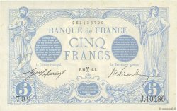 5 Francs BLEU FRANKREICH  1916 F.02.36 SS