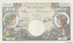 1000 Francs COMMERCE ET INDUSTRIE FRANCE  1944 F.39.09 XF-
