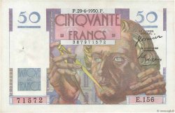 50 Francs LE VERRIER FRANCE  1950 F.20.15 XF-