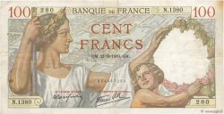 100 Francs SULLY FRANCE  1940 F.26.34 VF