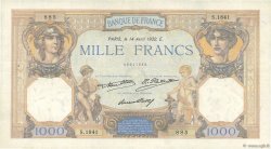 1000 Francs CÉRÈS ET MERCURE FRANKREICH  1932 F.37.07