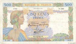 500 Francs LA PAIX FRANCE  1940 F.32.02 F+