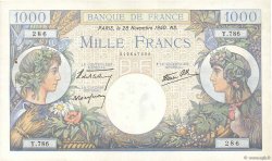 1000 Francs COMMERCE ET INDUSTRIE FRANCIA  1940 F.39.02 MBC