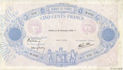 500 Francs BLEU ET ROSE modifié FRANCE  1939 F.31.48
