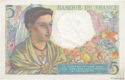 5 Francs BERGER FRANCE  1943 F.05.02 AU