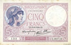 5 Francs FEMME CASQUÉE modifié FRANKREICH  1939 F.04.05 SS