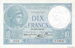 10 Francs MINERVE modifié FRANCIA  1939 F.07.11 q.AU