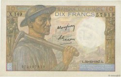 10 Francs MINEUR FRANCE  1947 F.08.18 pr.SPL