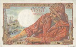 20 Francs PÊCHEUR FRANCIA  1944 F.13.08 MBC