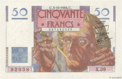 50 Francs LE VERRIER FRANCE  1946 F.20.06 XF-