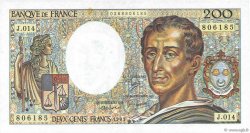 200 Francs MONTESQUIEU FRANCE  1983 F.70.03 AU