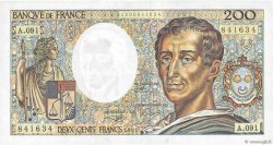200 Francs MONTESQUIEU FRANCE  1991 F.70.11 XF-