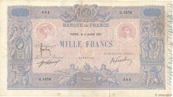 1000 Francs BLEU ET ROSE FRANKREICH  1917 F.36.31
