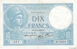 10 Francs MINERVE modifié FRANKREICH  1939 F.07.14 fVZ