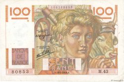 100 Francs JEUNE PAYSAN FRANKREICH  1946 F.28.04 fSS
