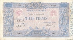 1000 Francs BLEU ET ROSE FRANCIA  1919 F.36.34 BC
