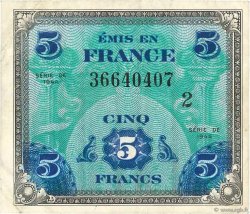 5 Francs DRAPEAU FRANCIA  1944 VF.17.02 MBC