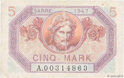 5 Mark SARRE FRANCIA  1947 VF.46.01 MB