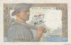 10 Francs MINEUR FRANCIA  1944 F.08.11 BC+