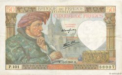 50 Francs JACQUES CŒUR FRANKREICH  1941 F.19.12