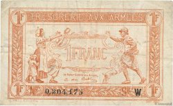 1 Franc TRÉSORERIE AUX ARMÉES 1919 FRANCIA  1919 VF.04.10 BC+