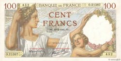 100 Francs SULLY FRANKREICH  1941 F.26.51