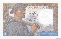 10 Francs MINEUR FRANCIA  1942 F.08.05