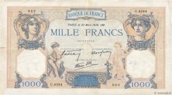 1000 Francs CÉRÈS ET MERCURE type modifié FRANKREICH  1939 F.38.35 fSS