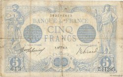 5 Francs BLEU FRANCIA  1916 F.02.38