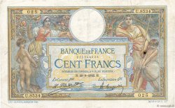 100 Francs LUC OLIVIER MERSON sans LOM FRANCE  1922 F.23.15 F+
