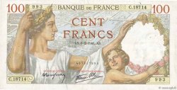 100 Francs SULLY FRANCIA  1941 F.26.46 q.BB