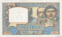 20 Francs TRAVAIL ET SCIENCE FRANCIA  1941 F.12.12 EBC