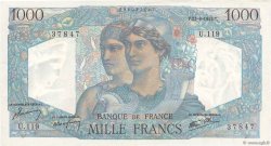 1000 Francs MINERVE ET HERCULE FRANCE  1945 F.41.07 XF