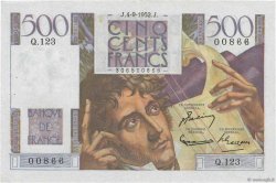 500 Francs CHATEAUBRIAND FRANKREICH  1952 F.34.10 VZ+