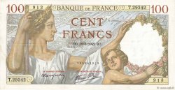 100 Francs SULLY FRANCE  1942 F.26.68 XF