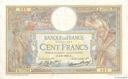 100 Francs LUC OLIVIER MERSON grands cartouches FRANCIA  1927 F.24.06 MB
