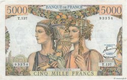 5000 Francs TERRE ET MER FRANCE  1953 F.48.09 VF